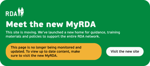 Meet the new MyRDA - This site is moving. We’ve launched a new home for guidance, training materials and policies to support the entire RDA network. This page is no longer being monitored and updated. To view up to date content, make sure to visit the new MyRDA. Visit the new site.