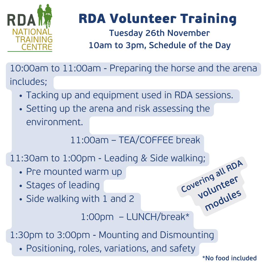 RDA Volunteer Training - all volunteer modules - Riding for the ...