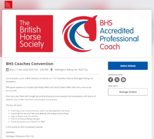 BHS Coaches convention programme