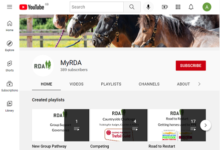MyRDA Youtube Website Homepage